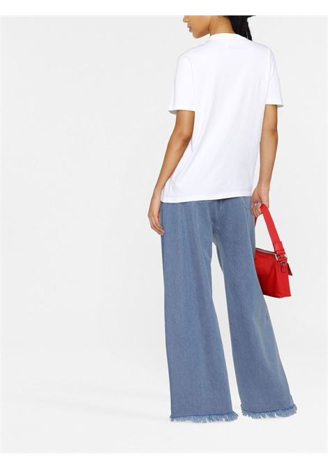 White logo-print short-sleeve T-shirt Golden goose - women GOLDEN GOOSE | GWP01220P00059310364